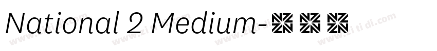 National 2 Medium字体转换